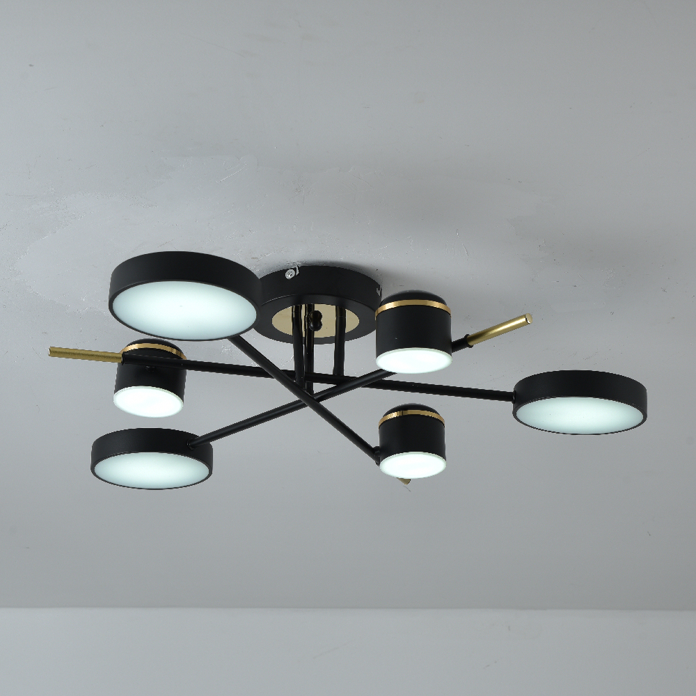 Світлодіодна люстра Ardero AL6122ARD STORIA 45Вт чорний золото