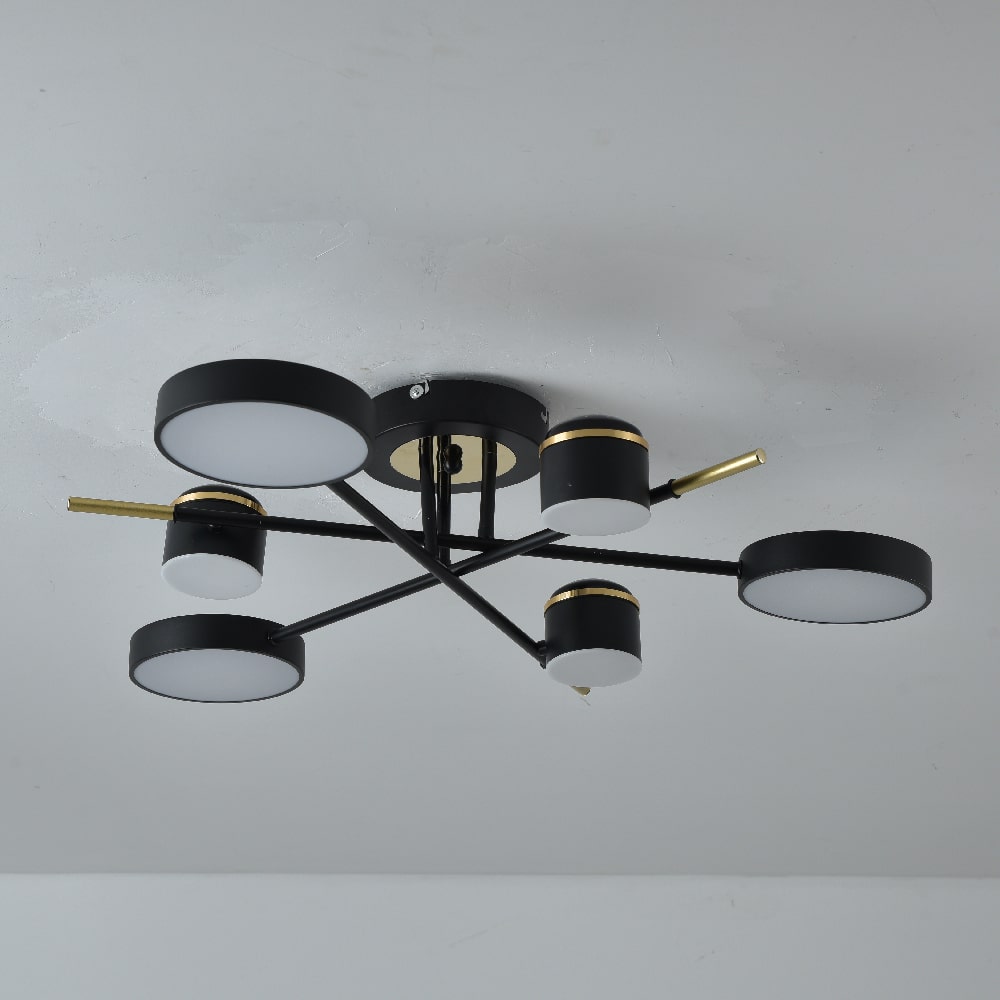 Світлодіодна люстра Ardero AL6122ARD STORIA 56Вт чорний золото