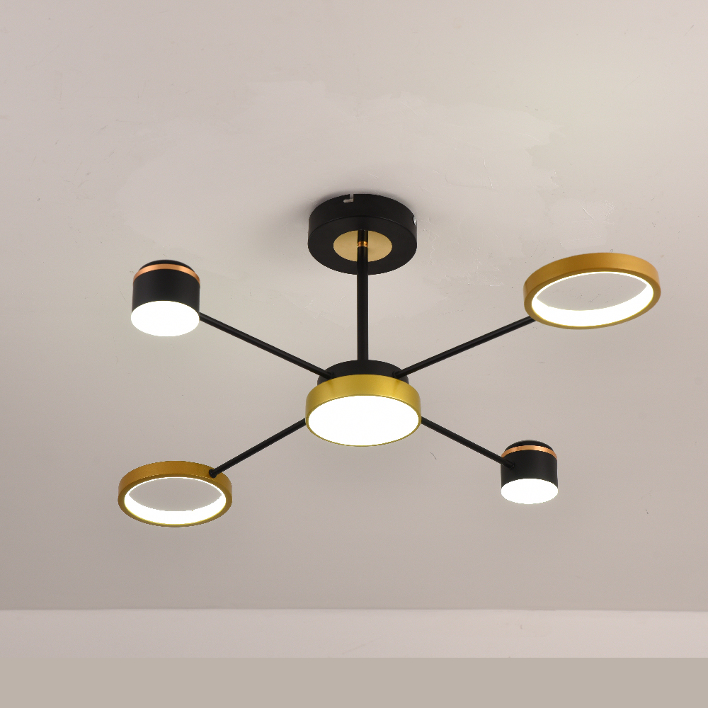 Світлодіодна накладна люстра Ardero AL6120ARD STORIA 41Вт чорний золото