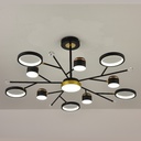 Світлодіодна накладна люстра Ardero AL6121ARD STORIA 72Вт чорний золото