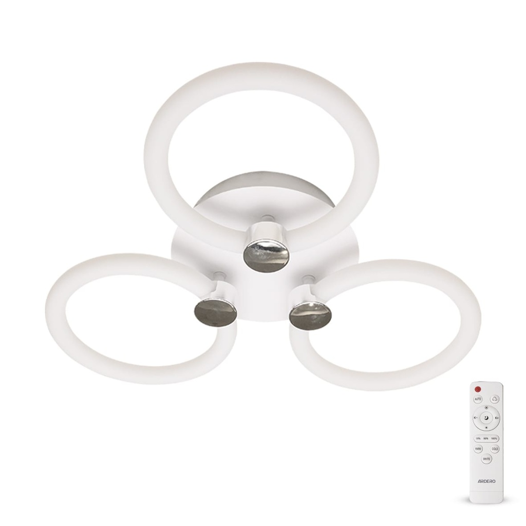 Світлодіодна накладна люстра Ardero AL6133ARD FELICITY 47Вт білий срібло