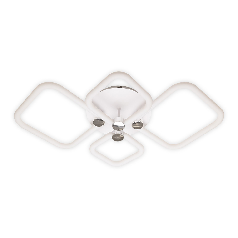 Світлодіодна накладна люстра Ardero AL6134-2ARD FELICITY 80Вт білий срібло