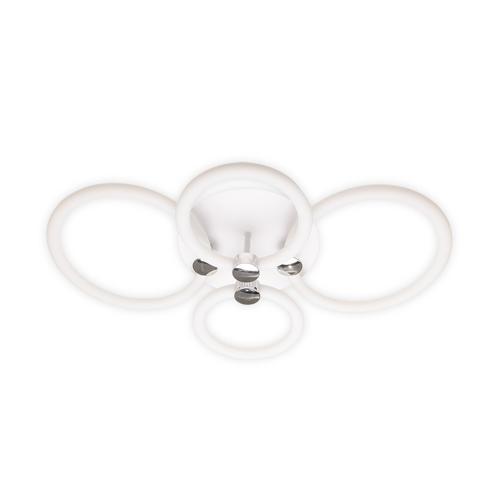 Світлодіодна накладна люстра Ardero AL6134ARD FELICITY 76Вт білий срібло