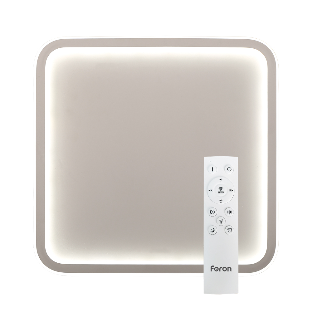 Світлодіодна накладна люстра Feron AL6080 SQUARE 70Вт білий