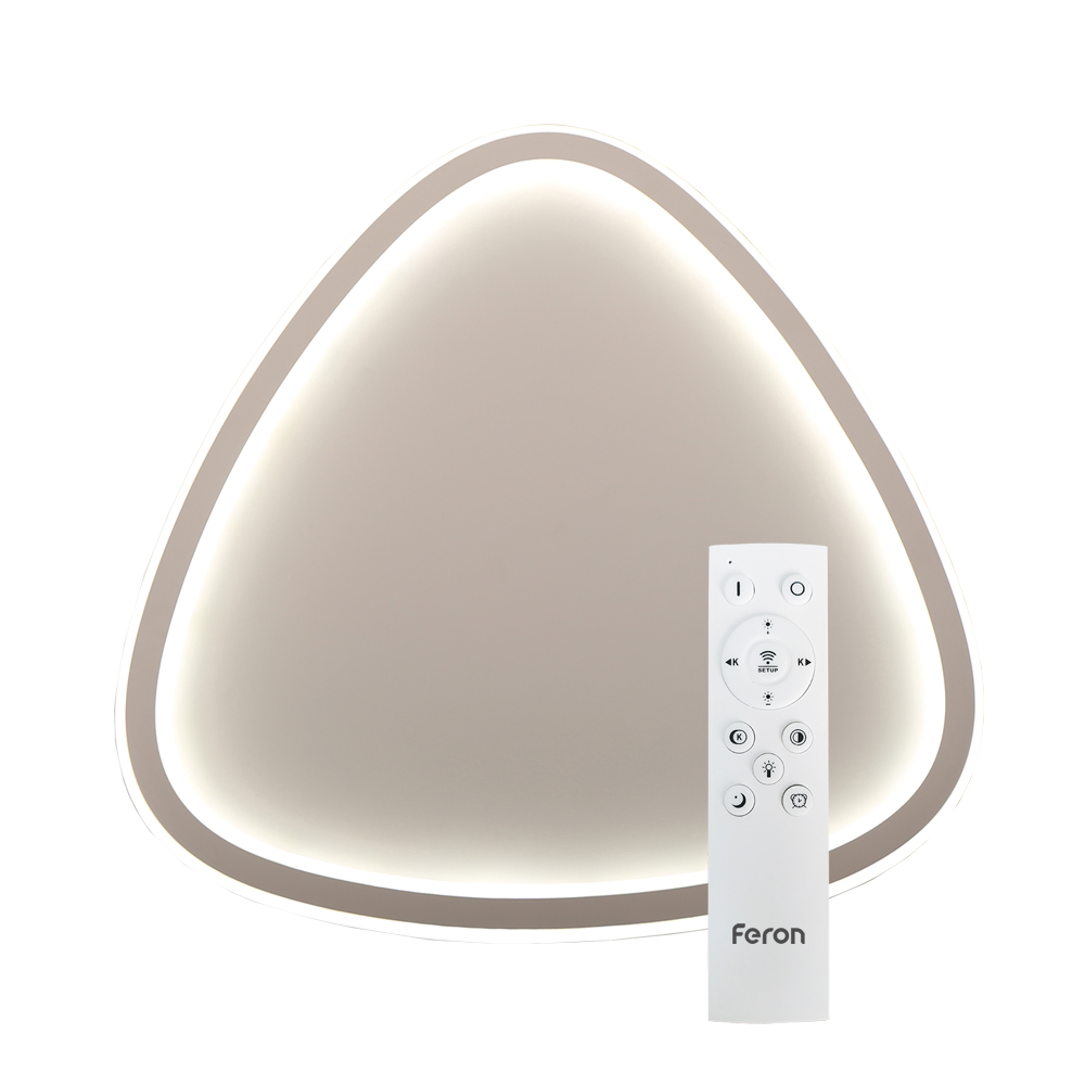 Світлодіодна накладна люстра Feron AL6090 TRIANGLE 60Вт білий