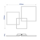 Світлодіодна накладна люстра Feron AL6300 QUADRO M 90Вт чорний