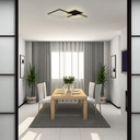 Світлодіодна накладна люстра Feron AL6300 QUADRO M 90Вт чорний