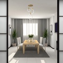 Світлодіодна накладна люстра Feron AL6500 GRAND 50Вт золото