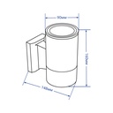 Архітектурний накладний світильник Feron DH0701 під лампу сірий
