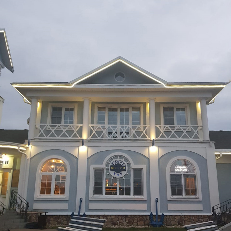 Архітектурний накладний світильник Feron DH0704 під лампу сірий