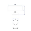 Архітектурний накладний світильник Feron DH0704 під лампу чорний