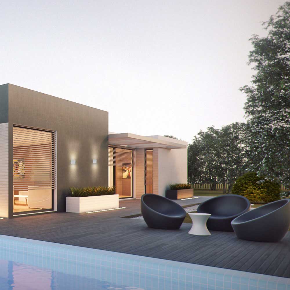 Архітектурний світлодіодний накладний світильник Feron DH028 3Вт 4000K білий