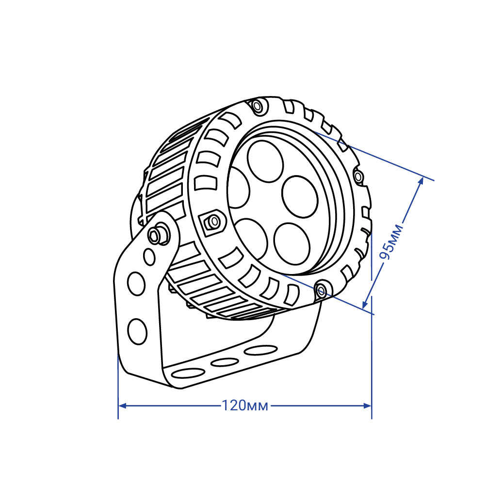 Архітектурний світлодіодний прожектор Feron LL-882 5Вт 2700K металік