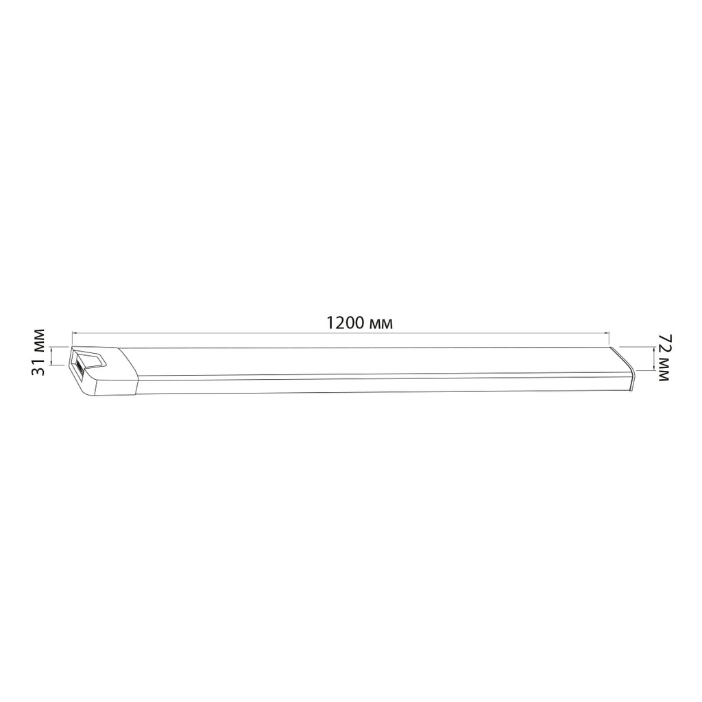 Світлодіодний лінійний світильник Ardero AL5030 60Вт білий