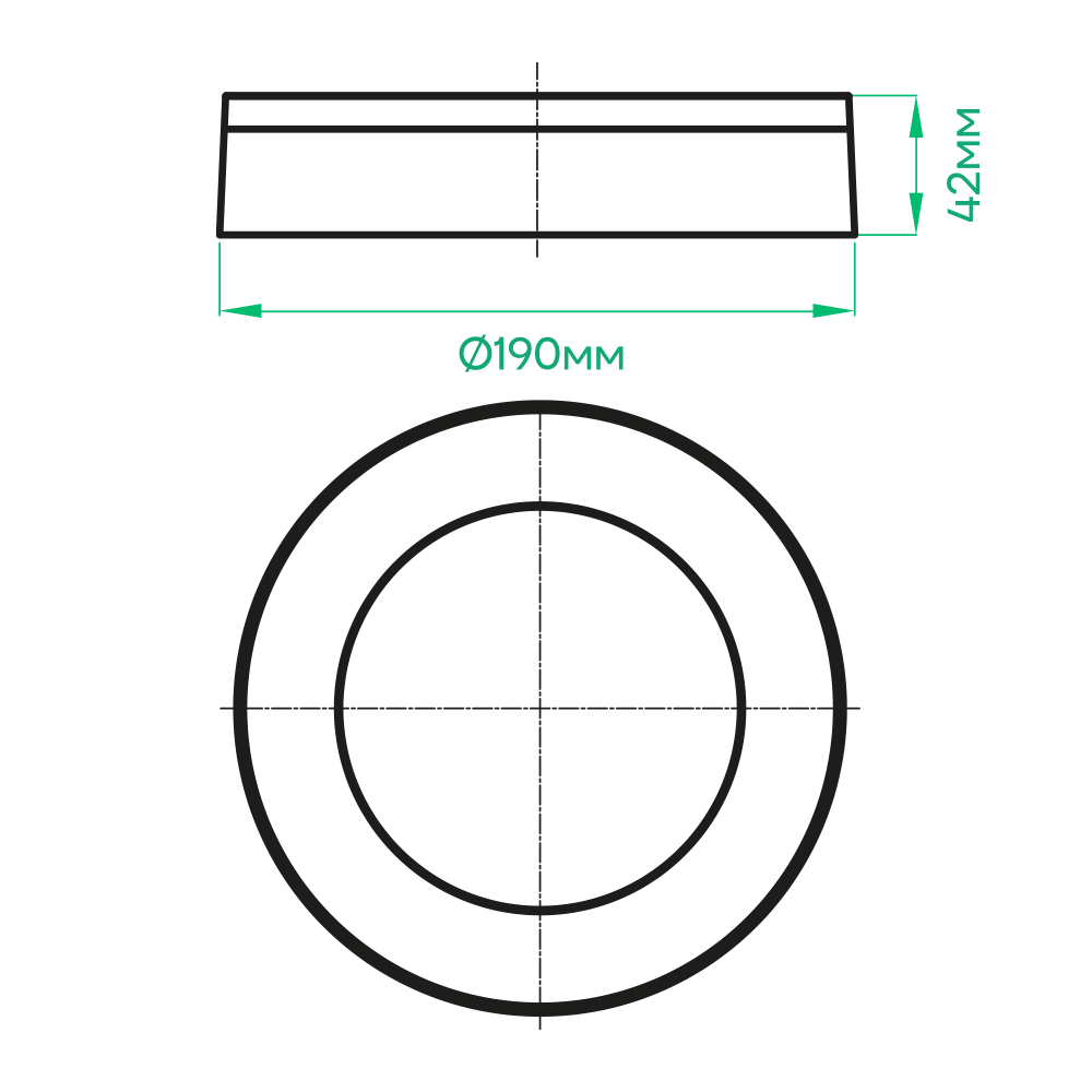 Світлодіодний накладний світильник Ardero AL3007-RB 15Вт 5000K чорний