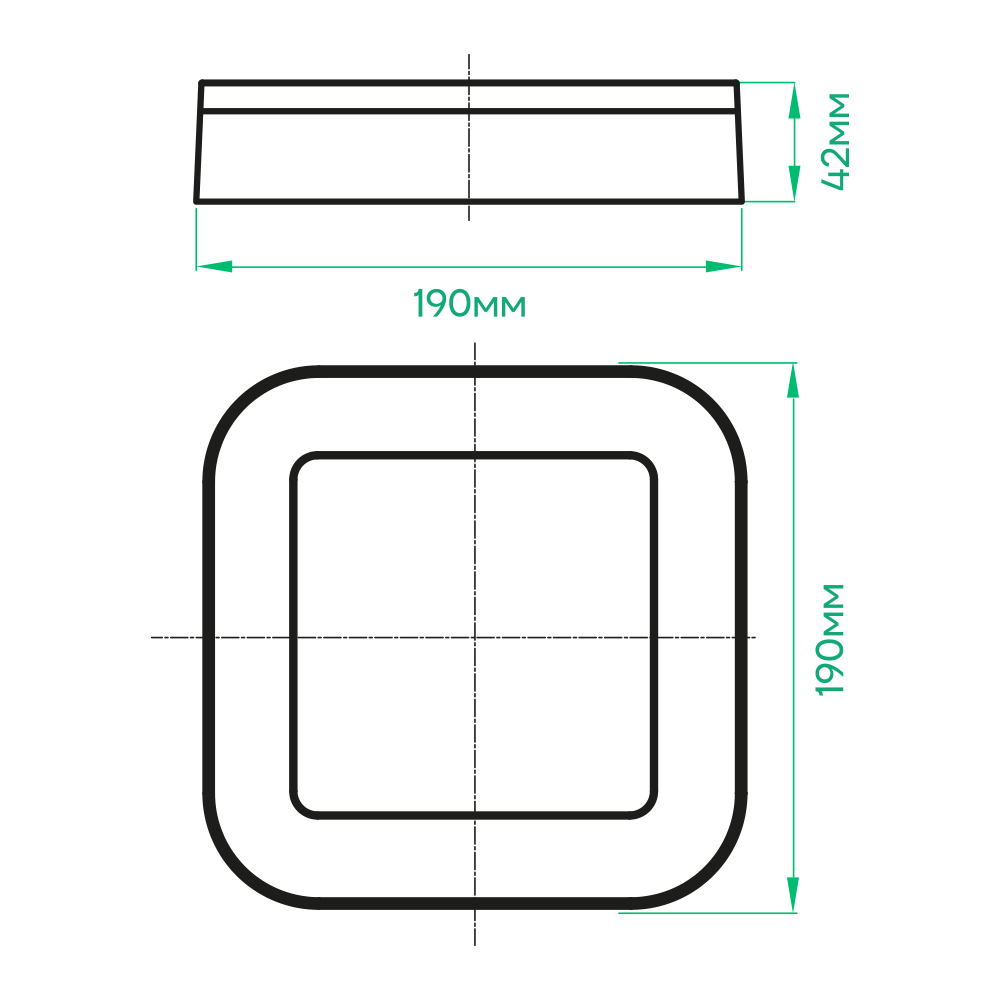Світлодіодний накладний світильник Ardero AL3007-SB 15Вт 5000K чорний