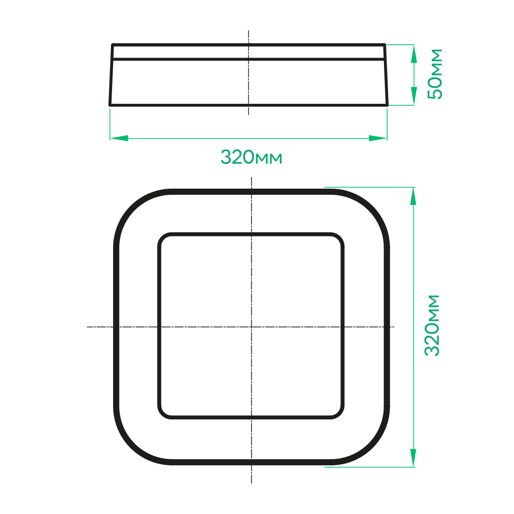 Світлодіодний накладний світильник Ardero AL3007-SB 30Вт 5000K чорний