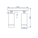 Світлодіодний накладний світильник Feron AL556-2 20Вт 4000K чорний