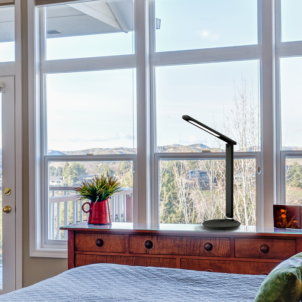 Світлодіодний настільний світильник Feron DE1728 9Вт чорний