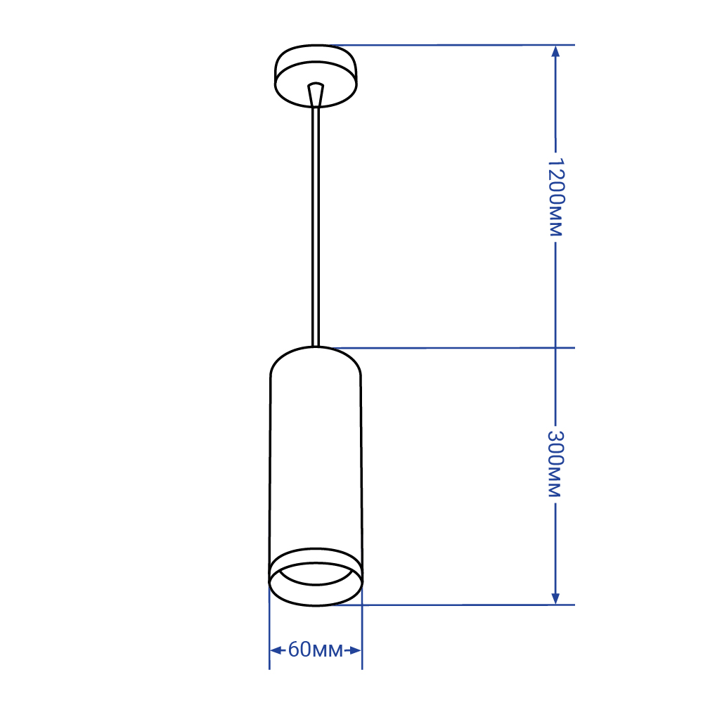 Світлодіодний підвісний світильник Feron HL534 10Вт 4000K чорний