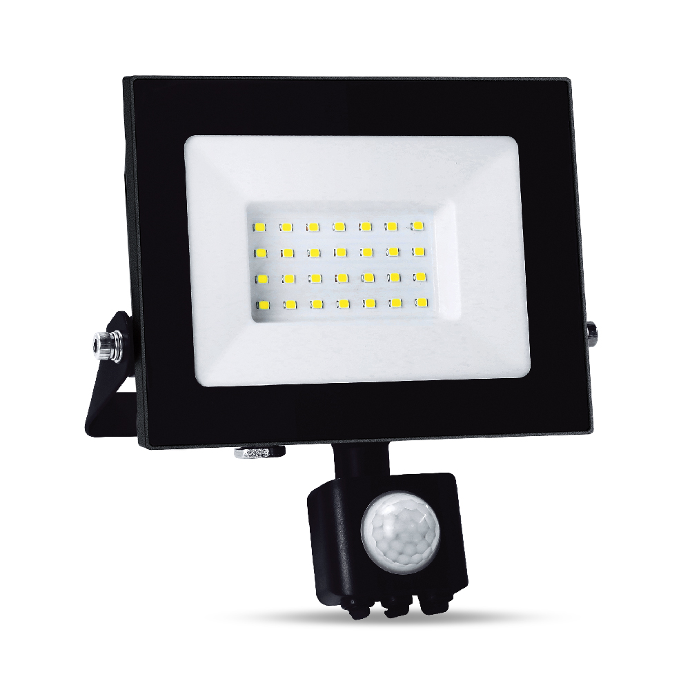 Світлодіодний прожектор Ardero LL-2030ARD 30Вт 6500K з датчиком руху чорний
