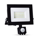 Світлодіодний прожектор Ardero LL-2030ARD 30Вт 6500K з датчиком руху чорний