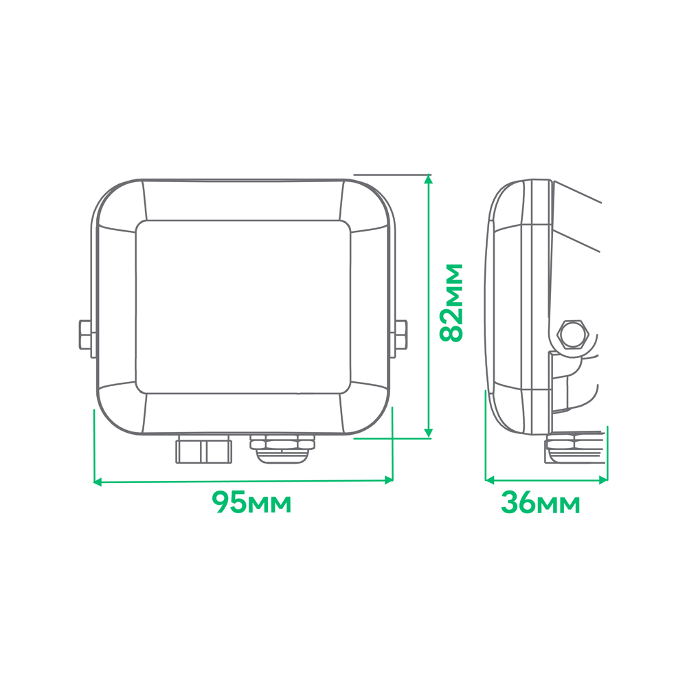 Світлодіодний прожектор Ardero LL-4010ARD PRO 10Вт 6500K чорний
