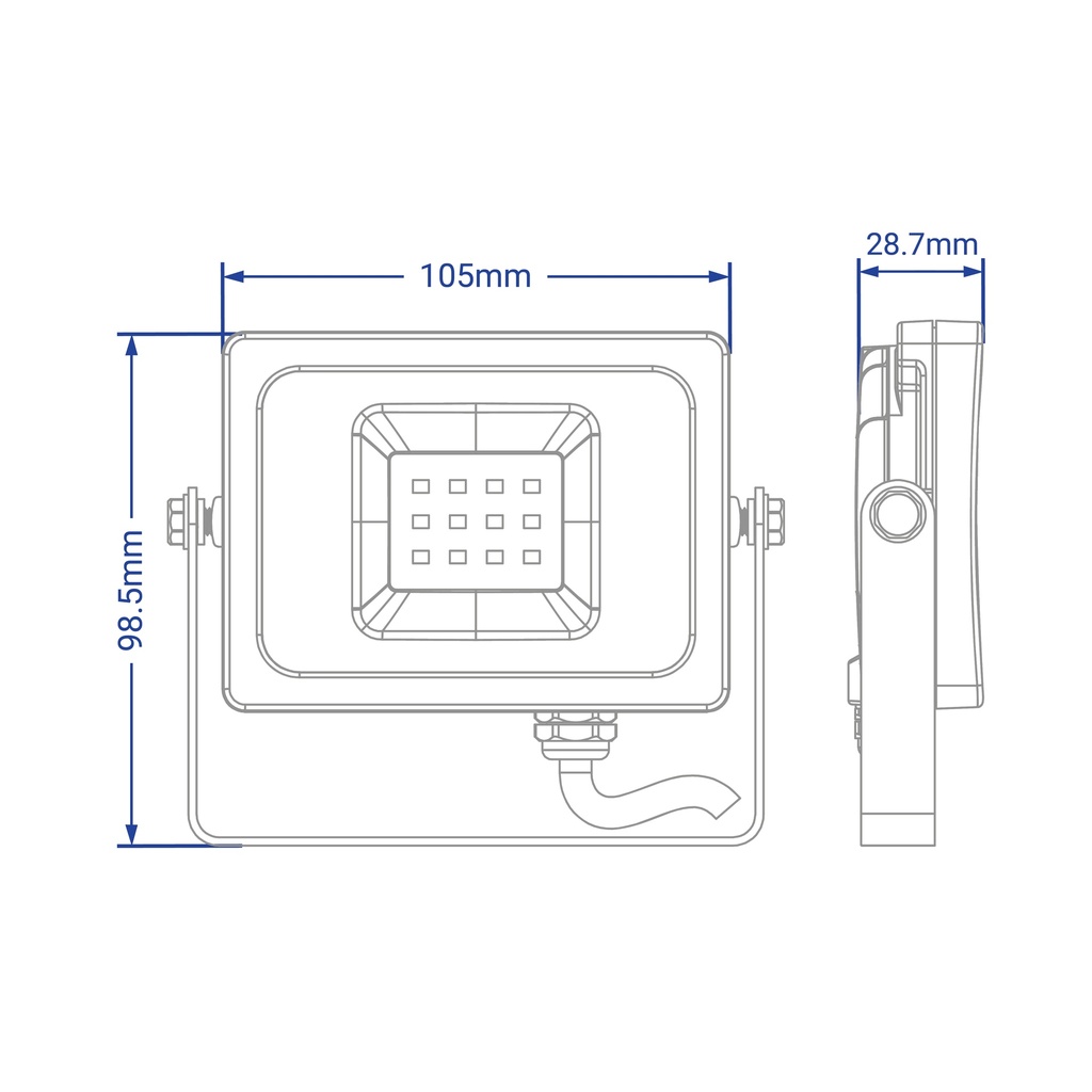 Світлодіодний прожектор Feron LL-6010 10Вт 6400K чорний