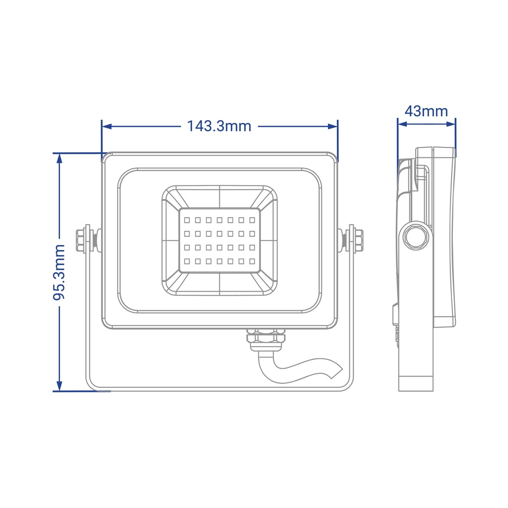 Світлодіодний прожектор Feron LL-9030 30Вт 6400K чорний