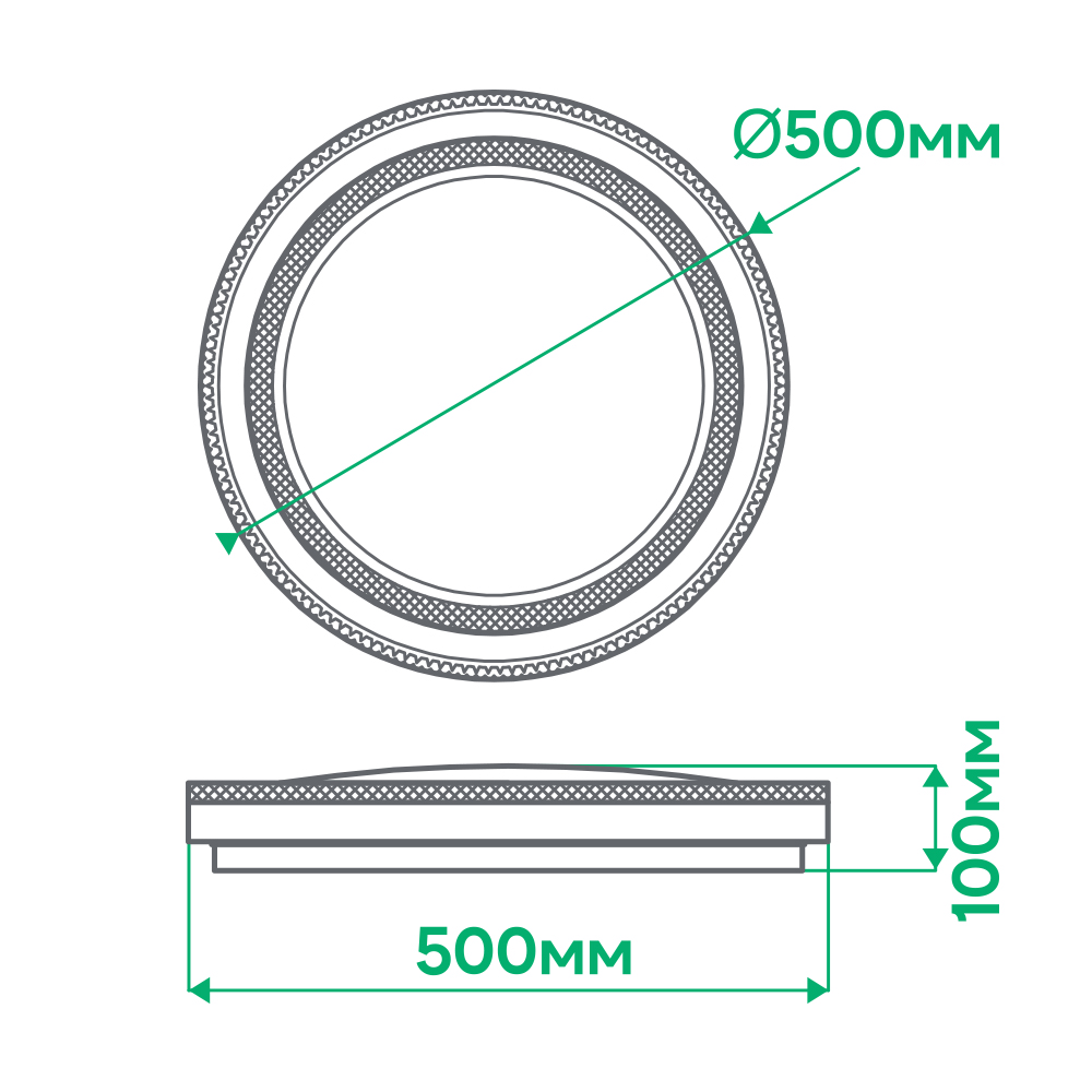 Світлодіодний світильник Ardero AL6060ARD CRISTAL 72Вт