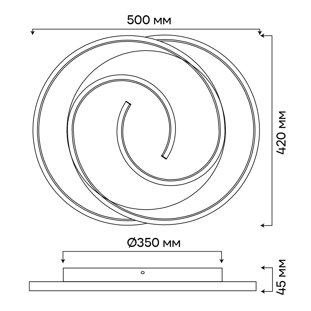 Світлодіодний світильник Ardero AL6116-1ARD MONICA 75Вт білий
