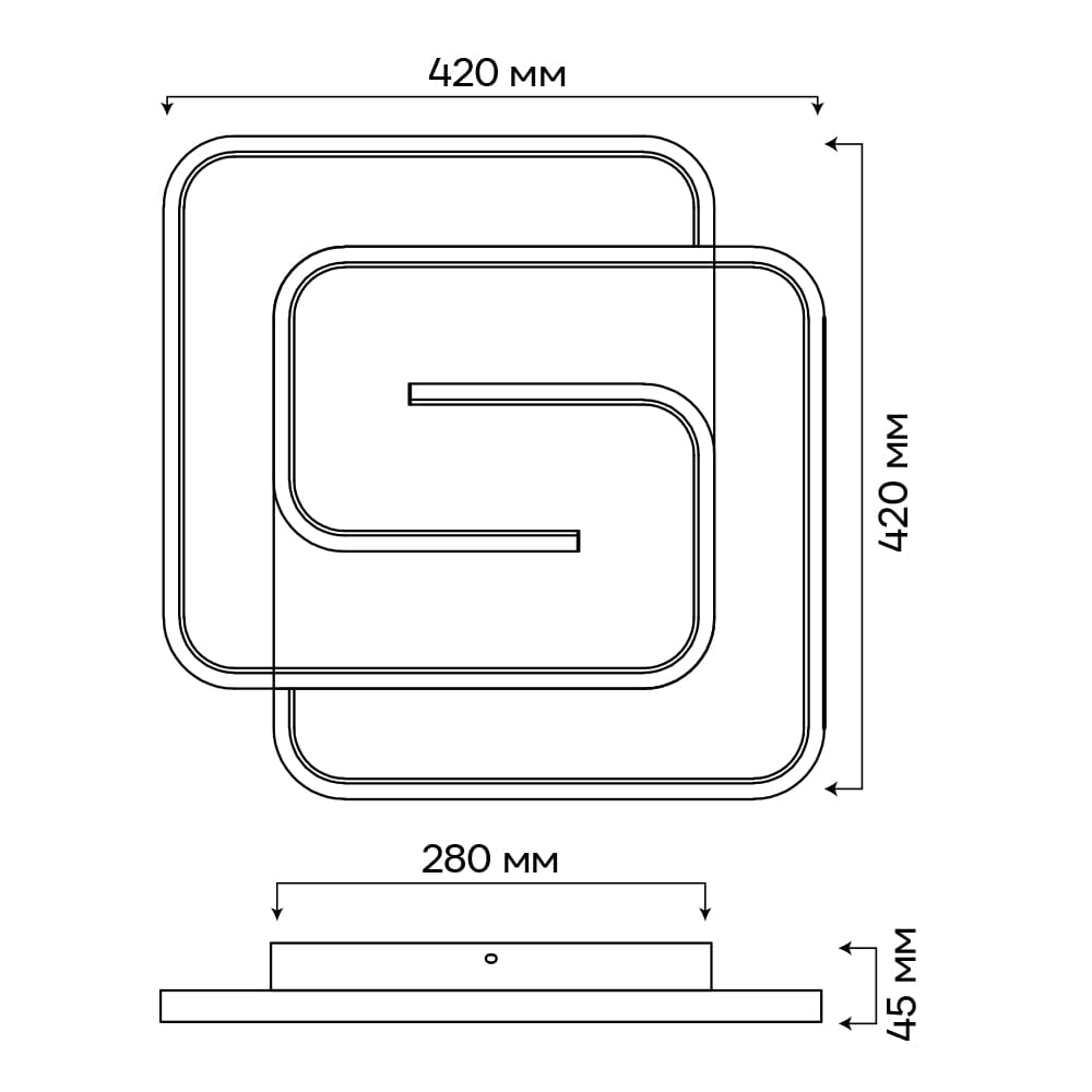 Світлодіодний світильник Ardero AL6117-1ARD MONICA 75Вт білий