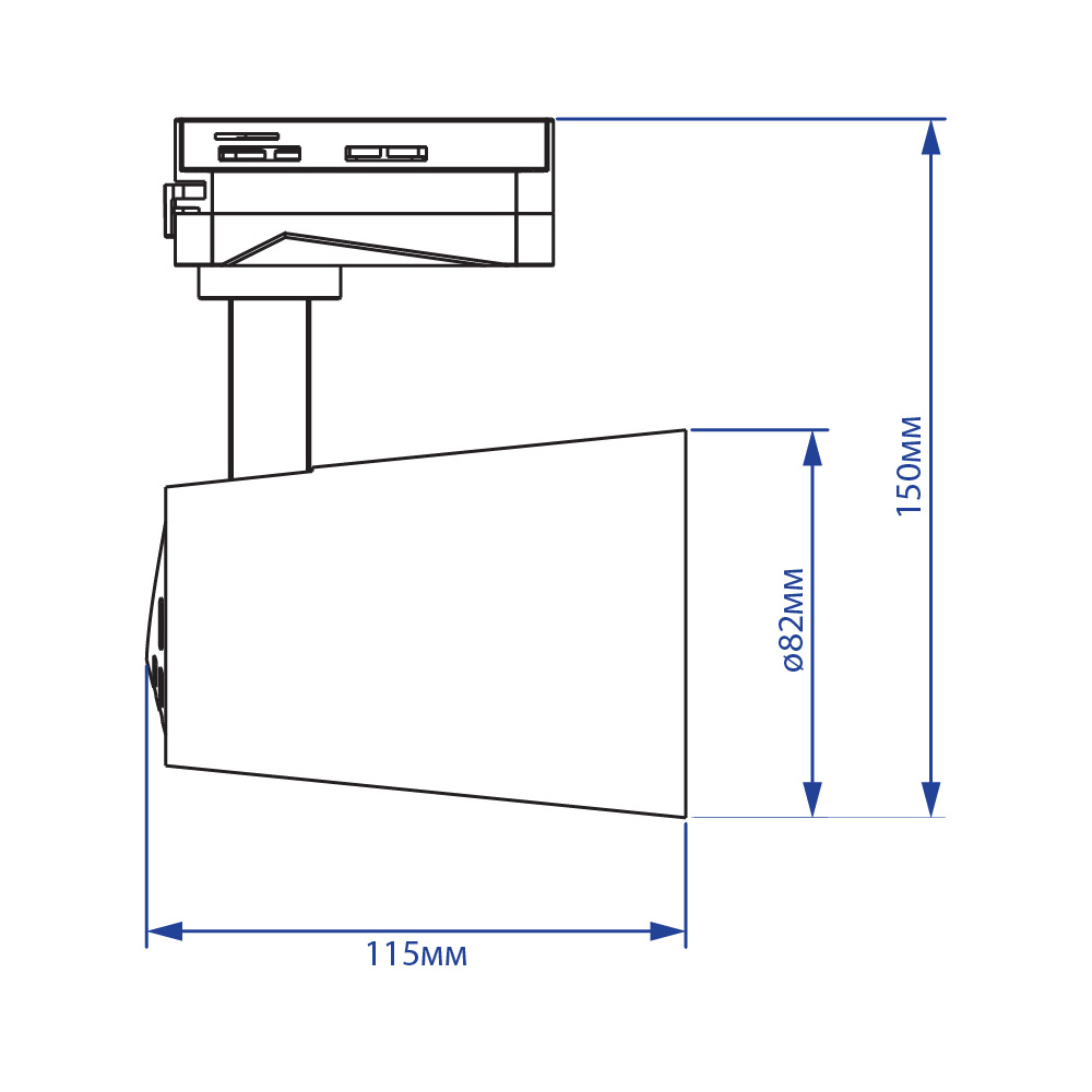 Світлодіодний трековий світильник Feron AL100 20Вт 4000K чорний