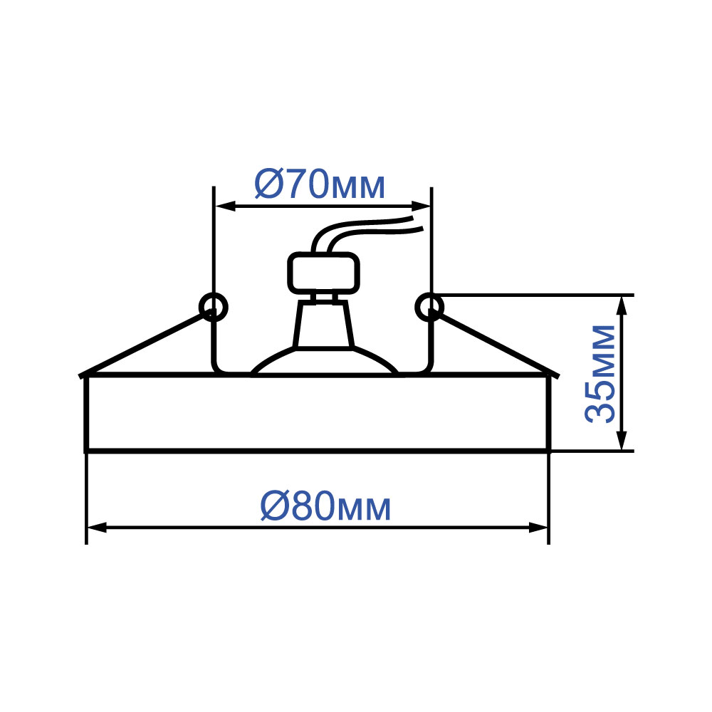 Вбудований світильник Feron CD1901 під лампу білий