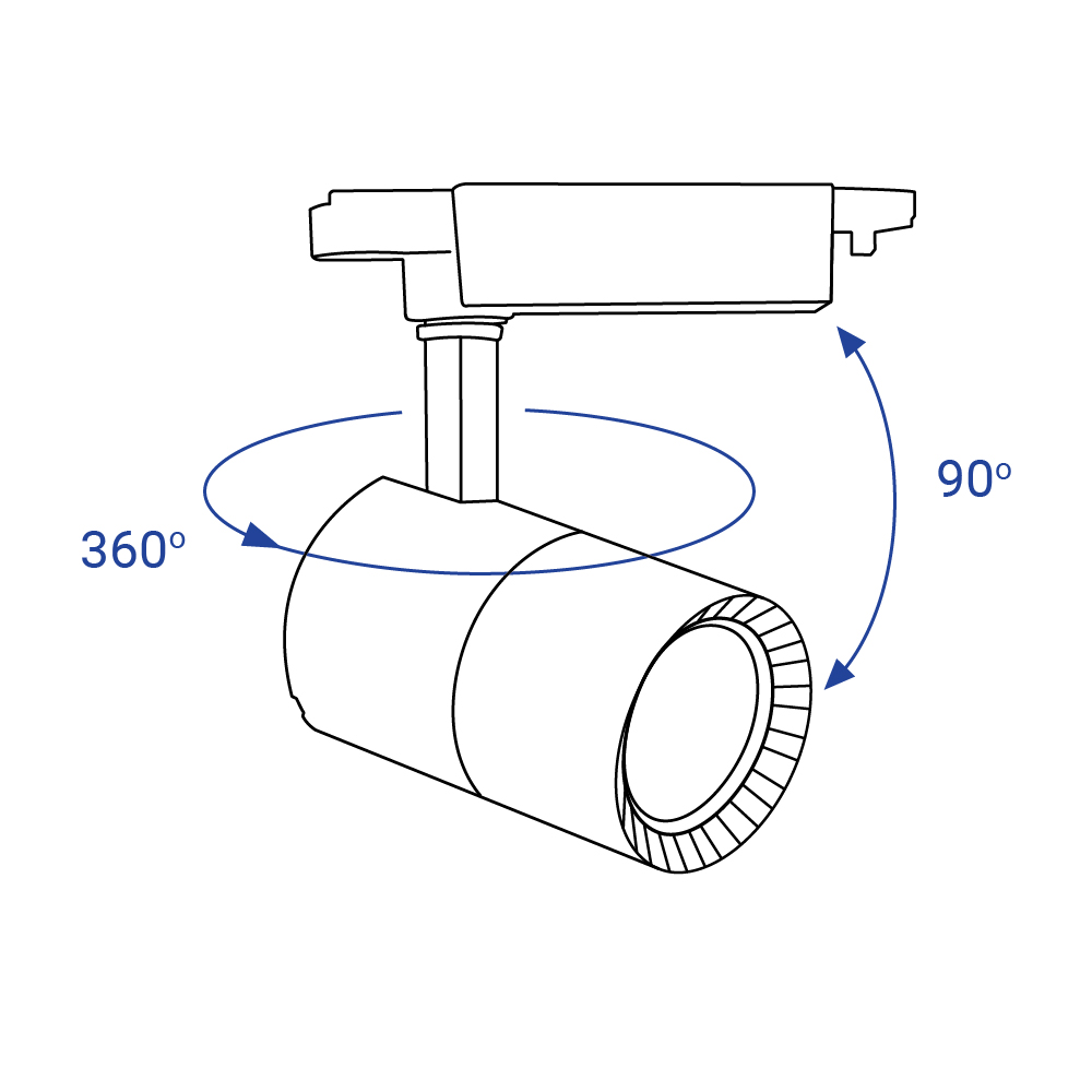 Світлодіодний трековий світильник Feron AL103 40Вт 4000K чорний