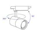 Світлодіодний трековий світильник Feron AL103 40Вт 4000K чорний