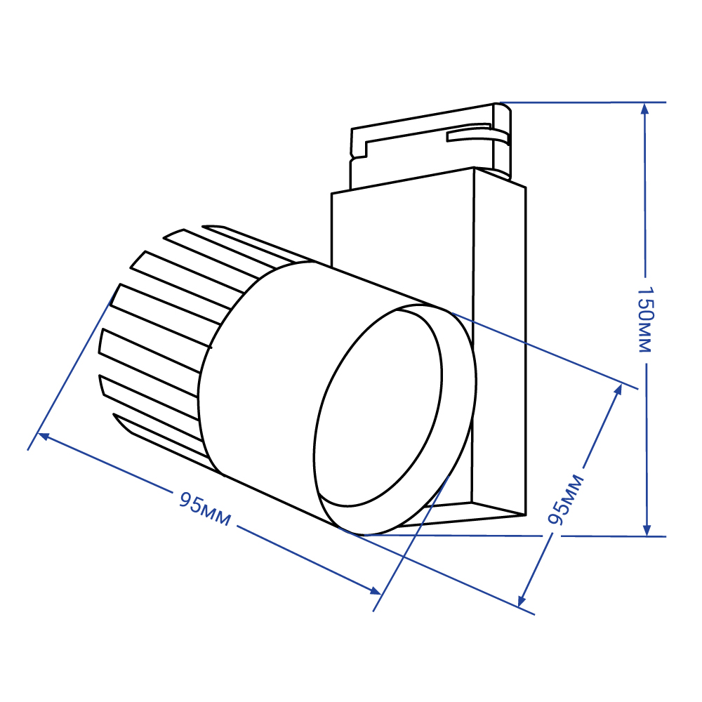 Світлодіодний трековий світильник Feron AL105 40Вт 4000K чорний