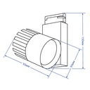 Світлодіодний трековий світильник Feron AL105 40Вт 4000K чорний