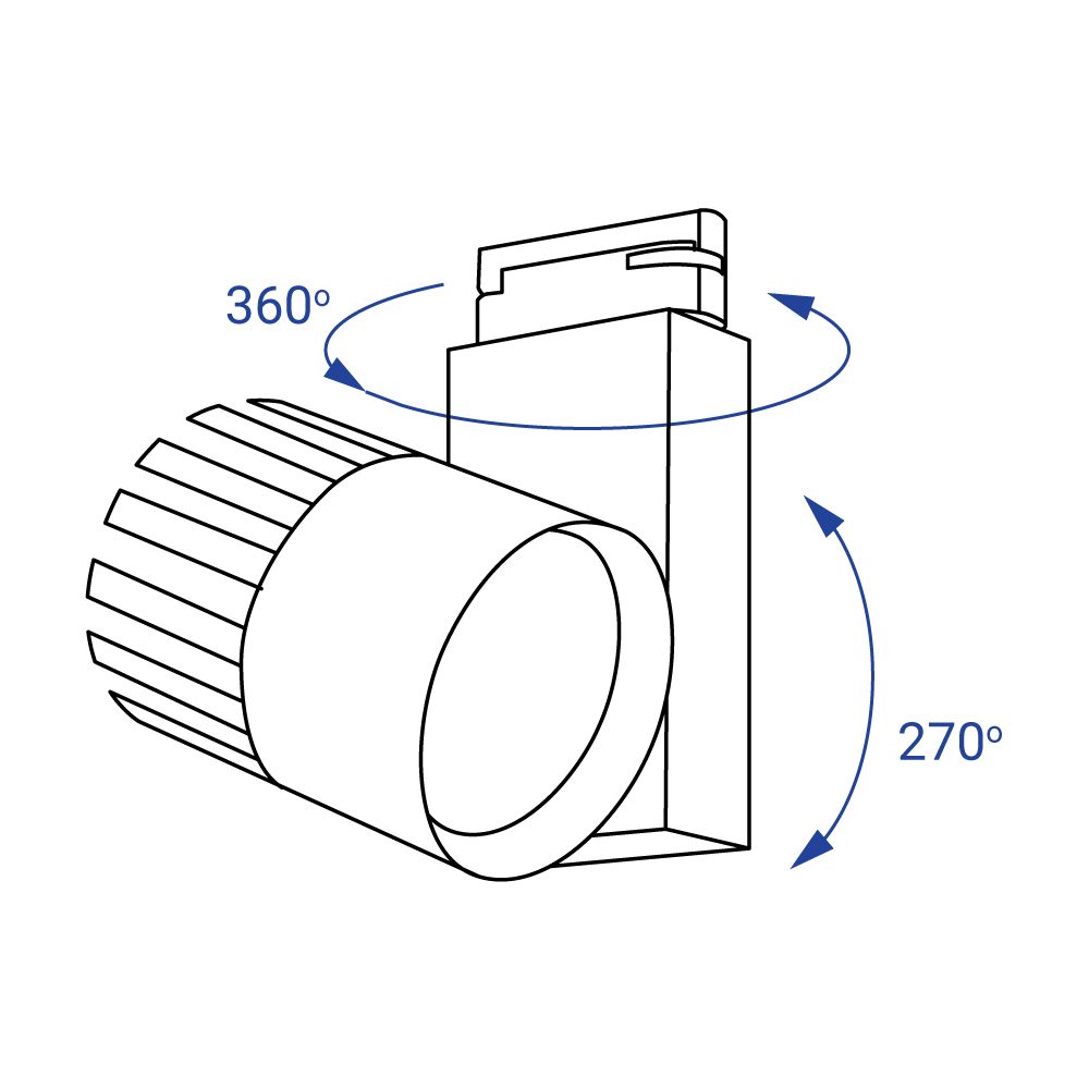 Світлодіодний трековий світильник Feron AL105 40Вт 4000K чорний