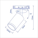 Трековий світильник Feron ML333 під лампу хром