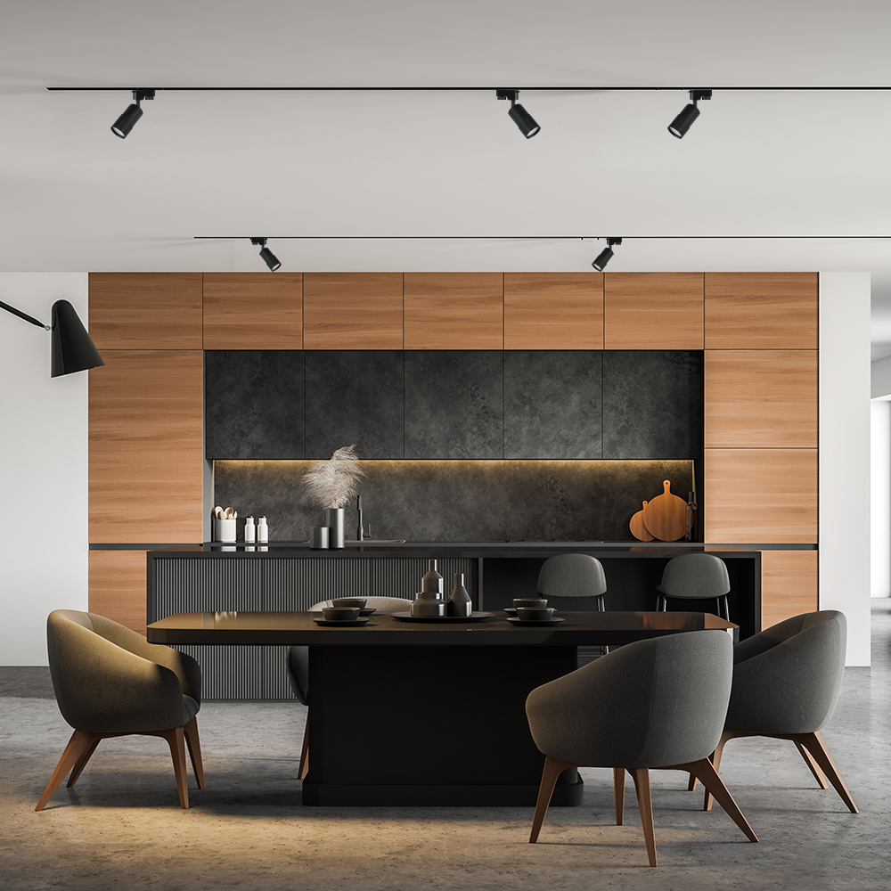 Трековий світильник Feron ML335 під лампу чорний