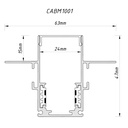 Шинопровід Feron CABM1001 чорний вбудований 3м