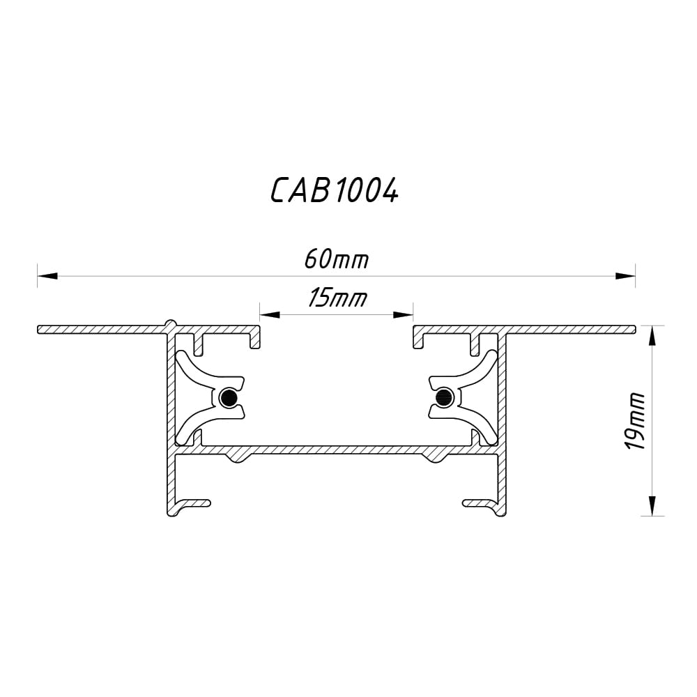 Шинопровід однофазний Feron CAB1004 2м чорний