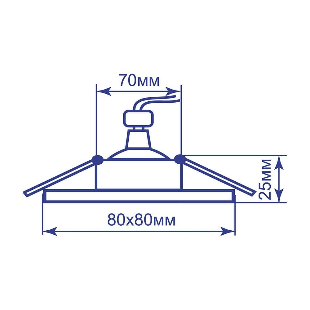 Вбудований світильник Feron DL6300 під лампу білий