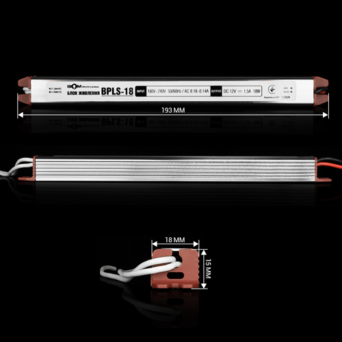 Блок живлення BIOM Professional DC12 18W BPLS-18-12 1.5А stick