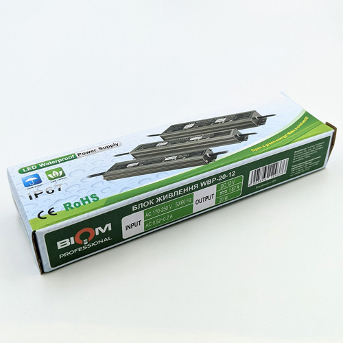 Блок живлення BIOM Professional DC12 20W WBP-20-12 1,7А герметичный