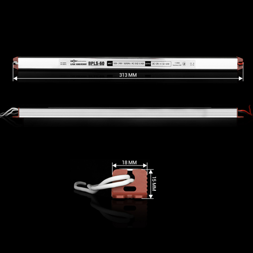 Блок живлення BIOM Professional DC12 60W BPLS-60-12 5А stick
