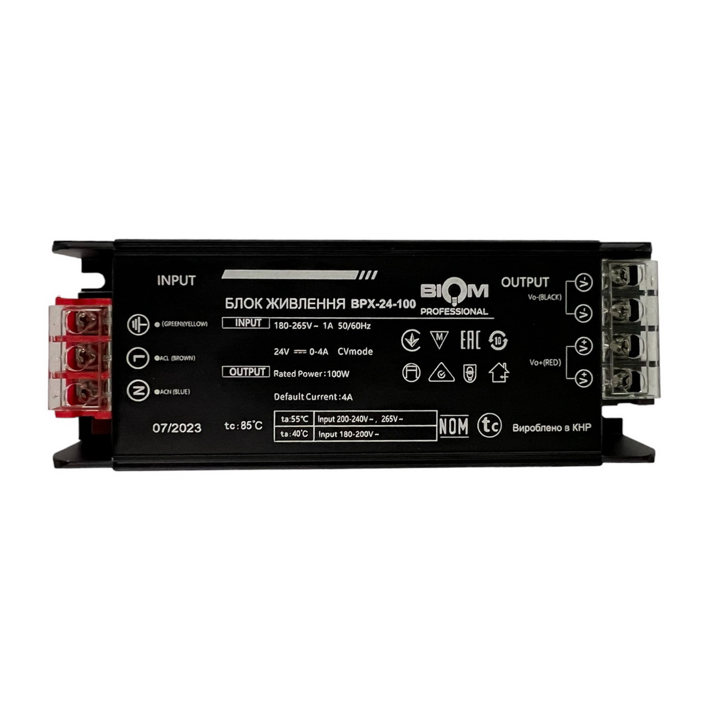 Блок живлення BIOM Professional DC24 100W BPX-24-100 4А