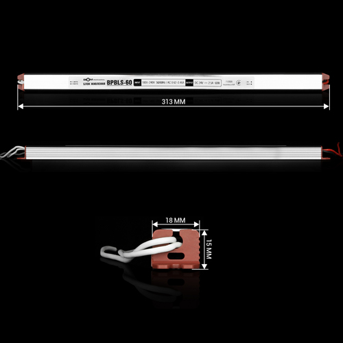 Блок живлення BIOM Professional DC24 60W BPBLS-60-24 2.5А stick