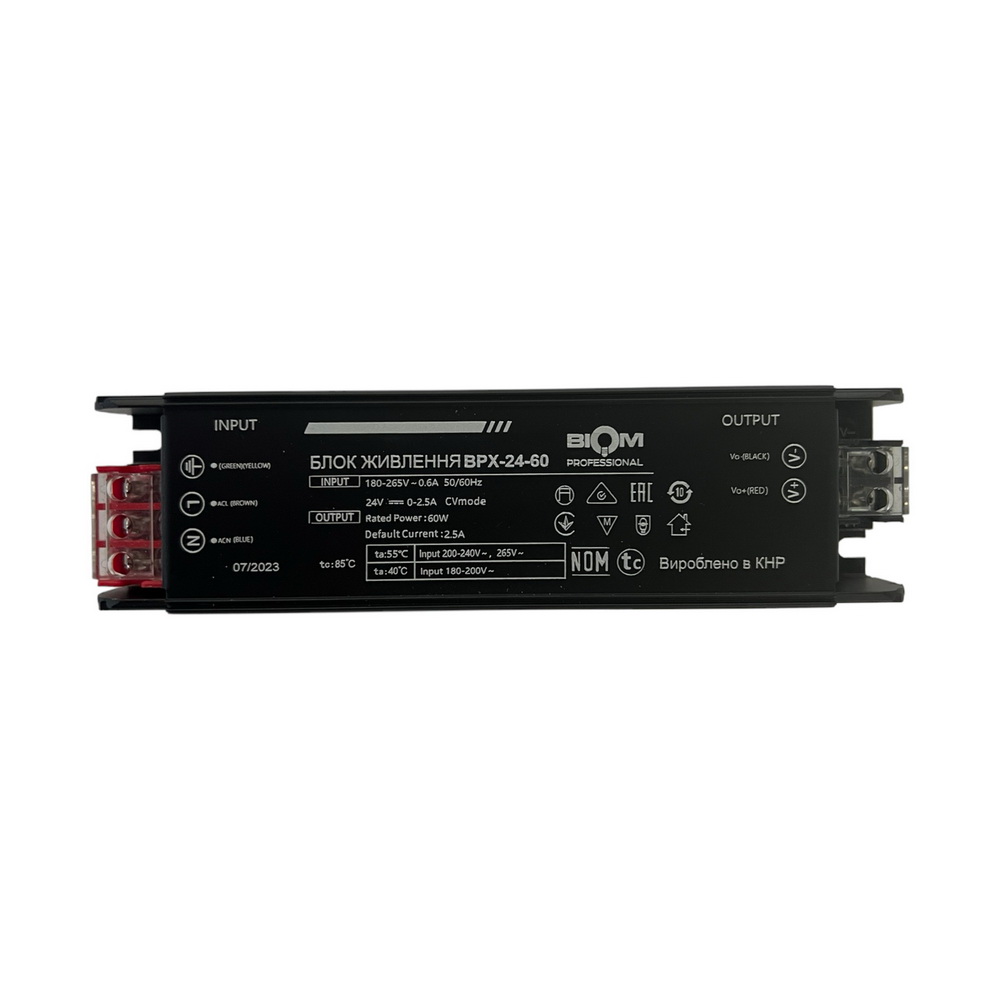 Блок живлення BIOM Professional DC24 60W BPX-24-60 2.5А